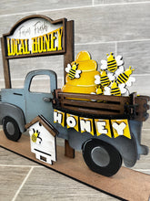 Load image into Gallery viewer, Honey Bee Interchangeable Farmhouse Truck File SVG, Glowforge Summer, LuckyHeartDesignsCo
