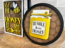 Load image into Gallery viewer, Honey Market Quick and Easy Tiered Tray File SVG, Glowforge, Bee, Lucky Heart Designs
