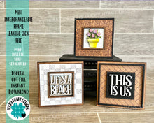 Load image into Gallery viewer, MINI Interchangeable Frame Leaning Sign File SVG, Tiered Tray Glowforge, LuckyHeartDesignsCo
