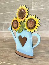 Load image into Gallery viewer, Sunflower Stranding Watering Can File SVG, Flower, Floral, Summer, Fall Tiered Tray, Glowforge, LuckyHeartDesignsCo
