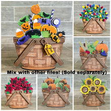 Load image into Gallery viewer, Happy Highland Cow For The Flower Basket Interchangeable File SVG, Farm, Tiny, Tiered Tray, Glowforge, LuckyHeartDesignsCo
