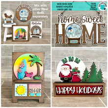 Load image into Gallery viewer, New Year Snow Globe Interchangeable File SVG, TINY, celebrate, Ball Drop, Glowforge, Tiered Tray, Snowman, Farm, LuckyHeartDesignsCo
