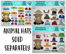 Load image into Gallery viewer, Axolotl Animal Hats Interchangeable MINI File SVG, Seasonal Leaning sign, Christmas,Holiday, Pet, Tiered Tray Glowforge, LuckyHeartDesignsCo
