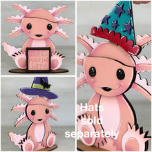 Load image into Gallery viewer, Axolotl Animal Hats Interchangeable MINI File SVG, Seasonal Leaning sign, Christmas,Holiday, Pet, Tiered Tray Glowforge, LuckyHeartDesignsCo
