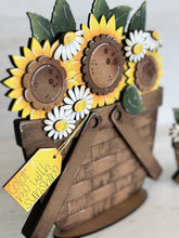Load image into Gallery viewer, Sunflowers Daisy For The Flower Basket Interchangeable File SVG, Flower, Floral, Summer, Fall Tiered Tray, Glowforge, LuckyHeartDesignsCo
