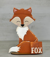 Load image into Gallery viewer, Fox Animal Hats Interchangeable MINI File SVG, Seasonal Leaning sign, Christmas, Holiday, Pet, Tiered Tray Glowforge, LuckyHeartDesignsCo
