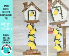 Load image into Gallery viewer, Lemons for the Birdhouse Interchangeable File SVG, Glowforge, Fall, Seasonal, Holiday Shapes, Spring, Bird house, LuckyHeartDesignsCo
