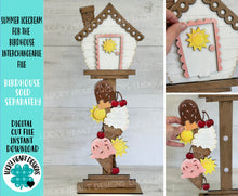 Load image into Gallery viewer, Summer Icecream for the Birdhouse Interchangeable File SVG, Ice Cream, Glowforge, Summer, Popsicle, Seasonal, Holiday, LuckyHeartDesignsCo
