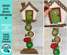 Load image into Gallery viewer, Ornaments for the Birdhouse Interchangeable File SVG, Glowforge, Christmas, Seasonal, Holiday Shapes, LuckyHeartDesignsCo
