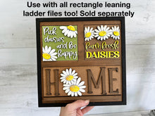 Load image into Gallery viewer, Porch Welcome Sign Rectangle Interchangeable Leaning Sign File SVG, Flower Basket, Seasonal Home Sign, Holiday Shapes, LuckyHeartDesignsCo
