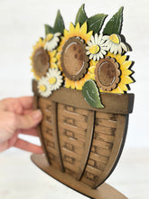 Load image into Gallery viewer, Wicker Basket For The Flower Basket Interchangeable (Original and TINY) File SVG, Vase, Flower, Seasonal, Glowforge, LuckyHeartDesignsCo
