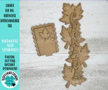 Load image into Gallery viewer, Canada for the Birdhouse Interchangeable File SVG, Glowforge, Maple Leaf Seasonal, Holiday Shapes, LuckyHeartDesignsCo
