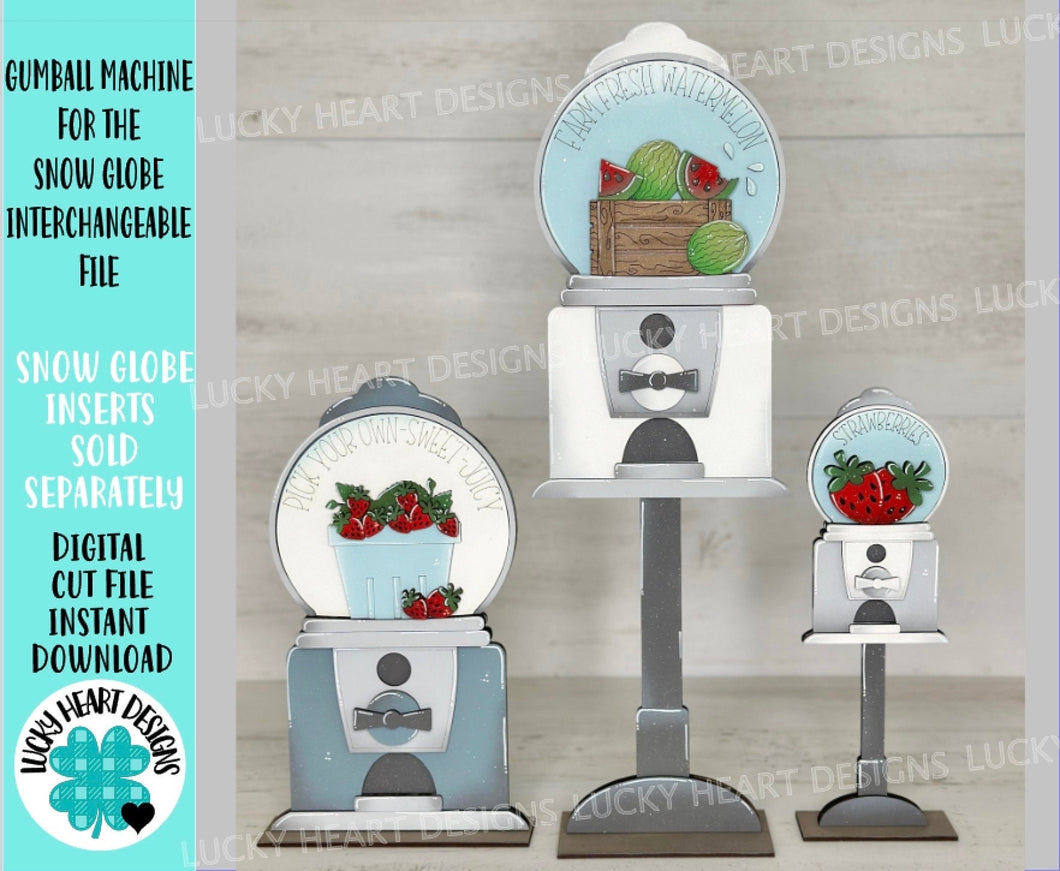 Gum ball Machine for Snow Globe Interchangeable SVG, Seasonal, Holiday, Glowforge, Gumball LuckyHeartDesignsCo