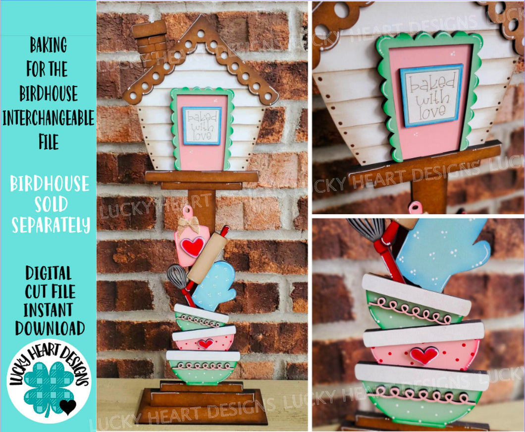 Baking for the Birdhouse Interchangeable File SVG, Kitchen, Recipe, Cookie, Glowforge Summer, Seasonal, Holiday, LuckyHeartDesignsCo