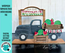 Load image into Gallery viewer, Watermelon add on Interchangeable Farmhouse Truck File SVG, Summer, Fruit, Spring, Glowforge, LuckyHeartDesignsCo
