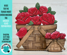 Load image into Gallery viewer, Roses Daisy For The Flower Basket Interchangeable File SVG, Flower, TINY Floral, Summer Fall Tiered Tray Glowforge, LuckyHeartDesignsCo
