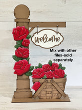 Load image into Gallery viewer, Roses Daisy For The Flower Basket Interchangeable File SVG, Flower, TINY Floral, Summer Fall Tiered Tray Glowforge, LuckyHeartDesignsCo

