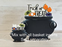 Load image into Gallery viewer, Ghost Sunflower Flower Basket Interchangeable File SVG, TINY Halloween, Vintage, Daisy, Pumpkins, Glowforge, LuckyHeartDesignsCo
