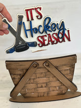 Load image into Gallery viewer, It&#39;s Hockey Season For The Flower Basket Interchangeable File SVG, TINY, Sports, Puck, Fall Tiered Tray, Glowforge, LuckyHeartDesignsCo
