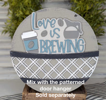 Load image into Gallery viewer, Love is Brewing For The Flower Basket Interchangeable File SVG, TINY Coffee Kitchen Housewarming Tiered Tray, Glowforge, LuckyHeartDesignsCo
