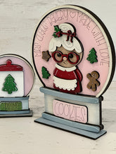 Load image into Gallery viewer, Mrs. Claus Christmas Snow Globe Interchangeable File SVG, TINY, Cookies, Glowforge, Bakery, Santa, Tiered Tray LuckyHeartDesignsCo
