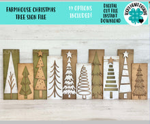 Load image into Gallery viewer, Farmhouse Christmas Tree Sign File SVG, Glowforge, Holiday, Christmas, Rustic, LuckyHeartDesignsCO
