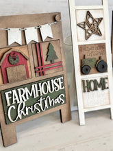 Load image into Gallery viewer, MINI Farmhouse Christmas Interchangeable Leaning Sign File SVG, Barn, Tractor, Truck Tree Rustic, Tiered Tray Glowforge, LuckyHeartDesignsCo
