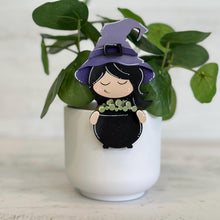 Load image into Gallery viewer, Witch Halloween Mug Hugger File SVG, Glowforge Tiered Tray, Decor Holiday Jack o lantern Plant Hugger Trick or Treat, LuckyHeartDesignsCo
