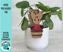 Load image into Gallery viewer, Horse Mug Hugger File SVG, Glowforge, Tiered Tray, Tray Decor, Plant, Apple, Topper, Farm, Farmhouse, LuckyHeartDesignsCo
