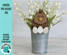 Load image into Gallery viewer, Chicken Mug Hugger File SVG, Glowforge, Tiered Tray, Tray Decor, Plant, Egg, Topper, Farm, Farmhouse, LuckyHeartDesignsCo
