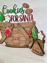 Load image into Gallery viewer, Cookies for Santa For The Flower Basket Interchangeable File SVG TINY Holiday Christmas Ornaments, Tiered Tray Glowforge LuckyHeartDesignsCo
