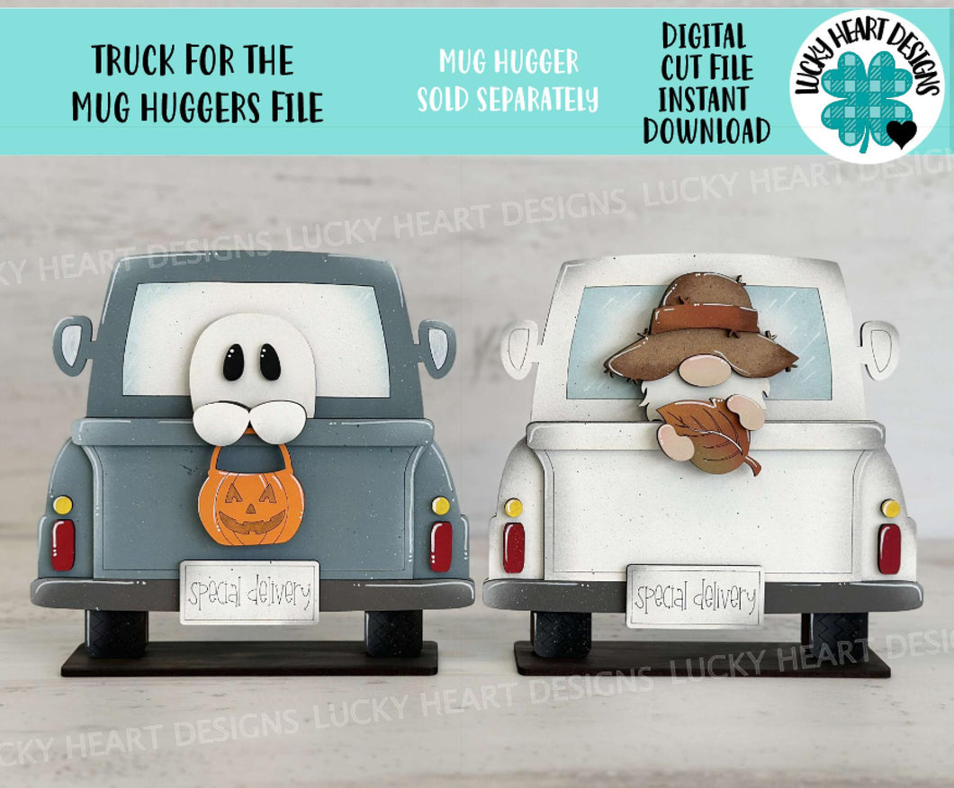 Truck for the Mug Huggers File SVG, Glowforge, Pot and Mug ONLY, Display, Tiered Tray, Plant Hugger, Gift, Mug Topper, LuckyHeartDesignsCo