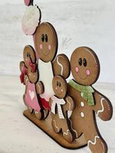 Load image into Gallery viewer, Gingerbread Man Family Customizable Standing File SVG File, Grandma, Christmas, Personalized, Glowforge, LuckyHeartDesignsCo
