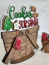 Load image into Gallery viewer, Cookies for Santa For The Flower Basket Interchangeable File SVG TINY Holiday Christmas Ornaments, Tiered Tray Glowforge LuckyHeartDesignsCo
