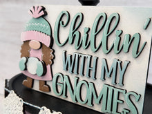 Load image into Gallery viewer, Gnome Winter Quick and Easy Tiered Tray File SVG, Glowforge Snowman, Snowflakes, LuckyHeartDesignsCo
