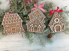 Load image into Gallery viewer, Gingerbread House Christmas Ornament File SVG, File SVG, My Our Firts Home, Glowforge, LuckyHeartDesignsCo
