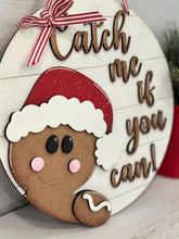 Load image into Gallery viewer, Gingebread Man Door Hanger File SVG, Glowforge Christmas, Holiday, Santa, LuckyHeartDesignsCo
