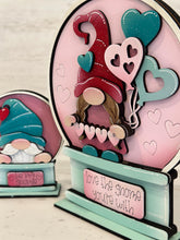 Load image into Gallery viewer, Gnome Valentines Snow Globe Interchangeable File SVG, TINY, Glowforge, Love, Heart, Tiered Tray LuckyHeartDesignsCo
