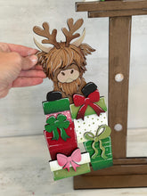 Load image into Gallery viewer, Highland Rudolph for the Birdhouse Interchangeable File SVG, Presents Reindeer Seasonal, Holiday, Glowforge, Laser, LuckyHeartDesignsCo
