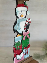 Load image into Gallery viewer, Penguin Christmas for the Birdhouse Interchangeable File SVG, Presents, Seasonal, Holiday Shapes, Glowforge, Laser, LuckyHeartDesignsCo
