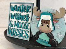 Load image into Gallery viewer, Moose Winter Quick and Easy Tiered Tray File SVG, Glowforge, Snowman, LuckyHeartDesignsCo
