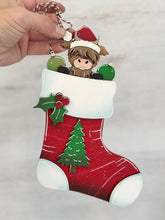 Load image into Gallery viewer, Stocking for the Flower Basket Interchangeable (Original and TINY) File SVG, Christmas, Tiered Tray, Glowforge, LuckyHeartDesignsCo
