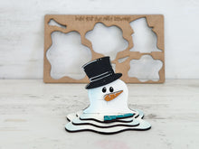 Load image into Gallery viewer, Melty Snowman Pop Out Craft File SVG, Winter, Build Your Own, Winter, Christmas, Kids Craft, Glowforge, LuckyHeartDesignsCo
