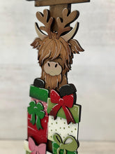 Load image into Gallery viewer, Highland Rudolph for the Birdhouse Interchangeable File SVG, Presents Reindeer Seasonal, Holiday, Glowforge, Laser, LuckyHeartDesignsCo

