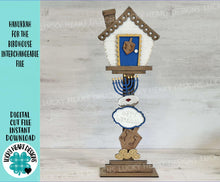 Load image into Gallery viewer, Hanukkah for the Birdhouse Interchangeable File SVG, Christmas Tree Seasonal, Holiday Shapes, Glowforge, Laser, LuckyHeartDesignsCo
