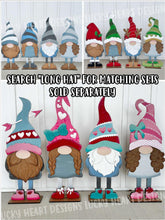 Load image into Gallery viewer, Easter Long Hat Porch Gnome Interchangeable File SVG, ADD ON, Holiday, Seasonal, Bunny, Spring, Rabbit, Glowforge, LuckyHeartDesignsCo
