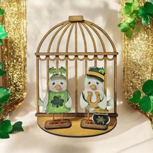 Load image into Gallery viewer, Birdcage for the Standing Birds File SVG, Glowforge, Birdhouse, Interchangeable, Seasonal, Holiday, Tiered Tray LuckyHeartDesignsCo
