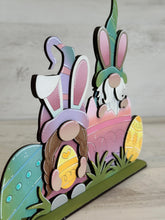 Load image into Gallery viewer, Easter Egg Gnome Standing File SVG, Glowforge Bunny, Tiered Tray, LuckyHeartDesignsCo
