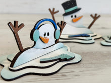 Load image into Gallery viewer, Melting Snowman Standing File SVG, Glowforge, Winter, Melted, Snowmen, Melty, Funny, LuckyHeartDesignsCo
