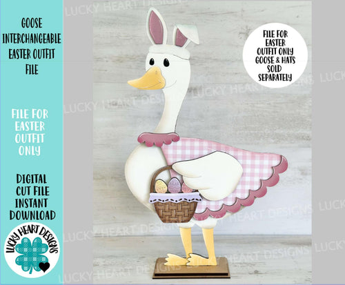 Goose Animal Hats Interchangeable Easter Outfit File SVG, Duck, Eggs, Bunny, Basket, Seasonal, Holiday, Glowforge, LuckyHeartDesignsCo